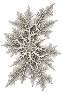 snow flake tattoo design idea
