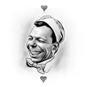 frank sinatra smiling tattoo design idea