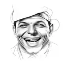 frank sinatra smiling tattoo design idea