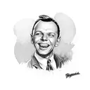 frank sinatra smiling tattoo design idea