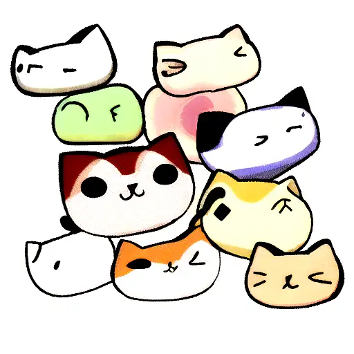 cat-shaped donut tattoo design idea