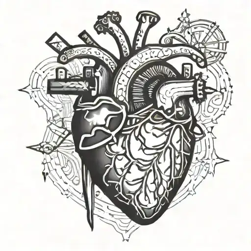 heart surgery, one son, Pittsburgh sports fan, don't know my father  tattoo design idea
