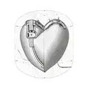 heart rate line drawing an old time sewing machine and a 1920 soccer ball in the same path tattoo design idea