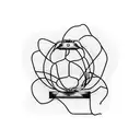 electrocardiogram line drawing an old time sewing machine and continuing with an 1930 soccer ball tattoo design idea