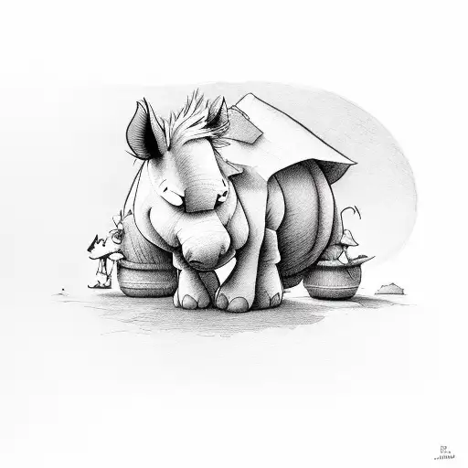 Sad eeyore tattoo design idea