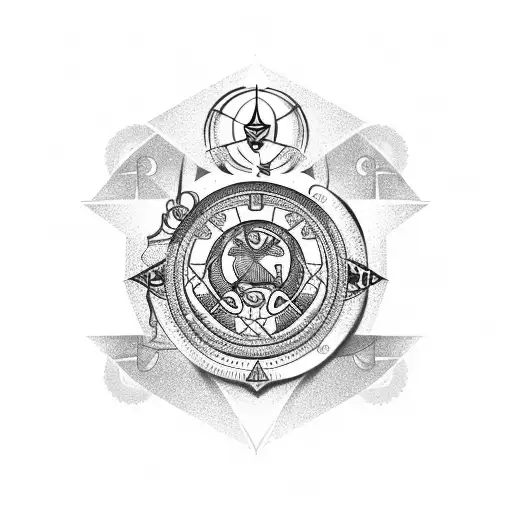 cancer zodiac sign symbol with the Virgo and Scorpio symbols within tattoo design idea