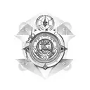 cancer zodiac sign symbol with the Virgo and Scorpio symbols within tattoo design idea