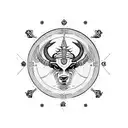 cancer zodiac sign symbol with the Virgo and Scorpio symbols within tattoo design idea