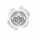 cancer zodiac sign symbol with the Virgo and Scorpio symbols within tattoo design idea