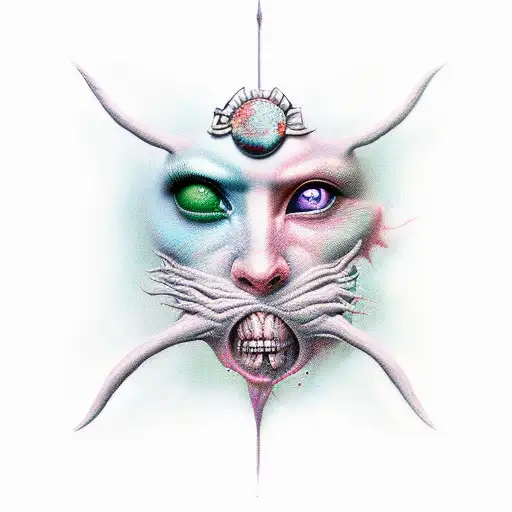 dark fantasy tattoo design idea