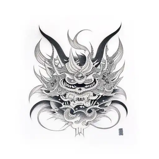 dark fantasy tattoo design idea