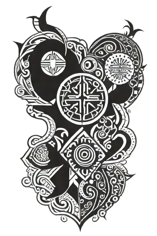 Blackout collarbone  tattoo design idea