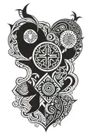 Blackout collarbone  tattoo design idea