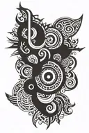 Blackout collarbone  tattoo design idea