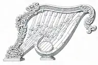 greek lyre tattoo design idea