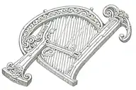 greek lyre tattoo design idea