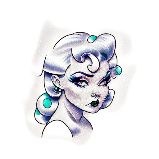 pinup girl  tattoo design idea