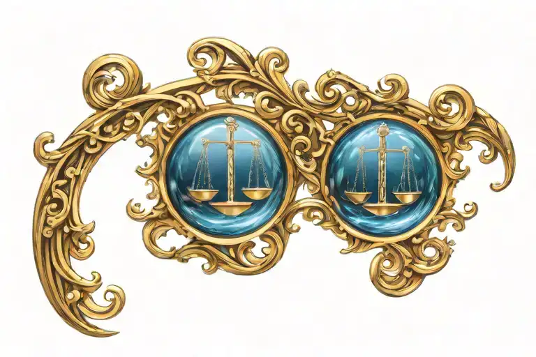 Libra, Gemini tattoo design idea