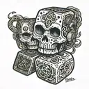fallout new Vegas dice tattoo design idea