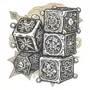 fallout new Vegas dice tattoo design idea