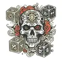 fallout new Vegas dice tattoo design idea