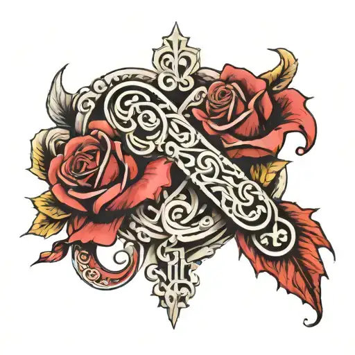 infinite love and letter T  tattoo design idea