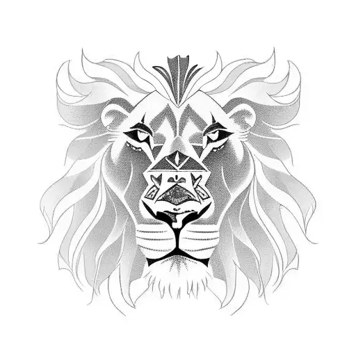 tribal rampant lion