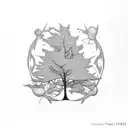 rowan tree tattoo design idea
