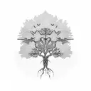 rowan tree tattoo design idea