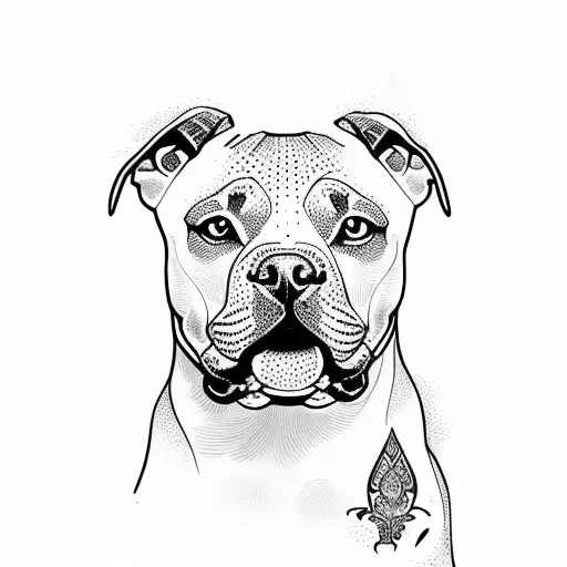 Staffordshire bull terrier  tattoo design idea