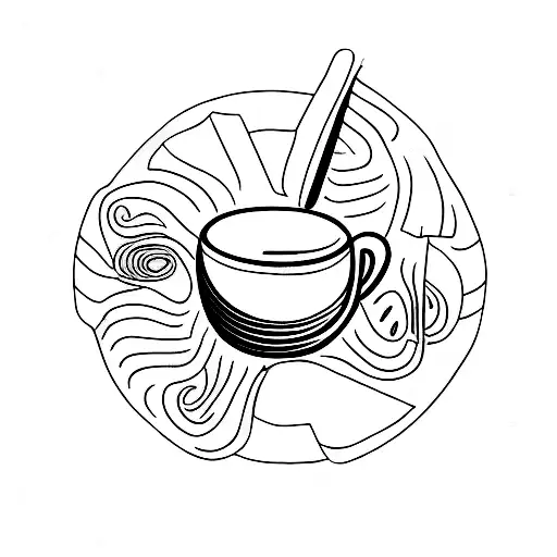 coffee math integral tattoo design idea