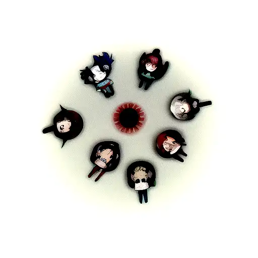 5 children tattoo design idea