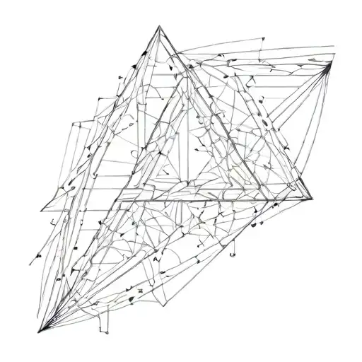 bite mark inside a triangle tattoo design idea