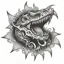 bite mark tattoo design idea