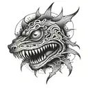 bite mark tattoo design idea