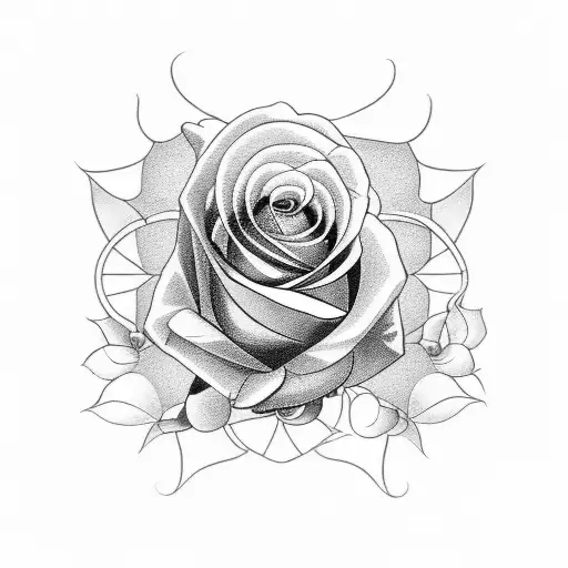 999 with roses  tattoo design idea