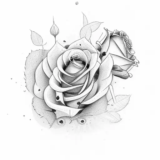999 with roses and quote legends neve die tattoo design idea