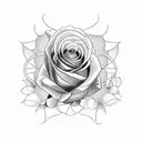 999 with roses  tattoo design idea