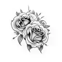 999 with roses  tattoo design idea