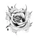 999 with roses  tattoo design idea