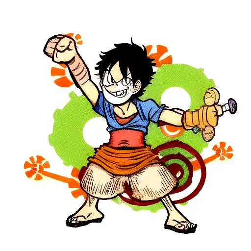 gear 5 luffy arm tatoo tattoo design idea