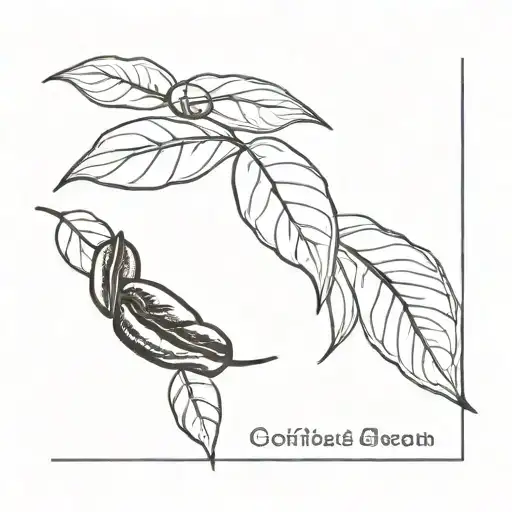 coffee bean tattoo design idea