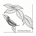 coffee bean tattoo design idea