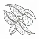 coffee bean tattoo design idea