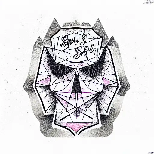 Lots of sharp lines tattoo design idea