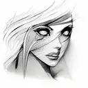 Lots of sharp lines tattoo design idea