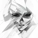 Lots of sharp lines tattoo design idea