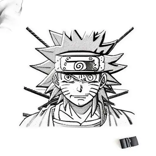 naruto,one piece and dragonball z tattoo design idea