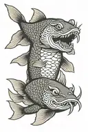 catfish tattoo design idea