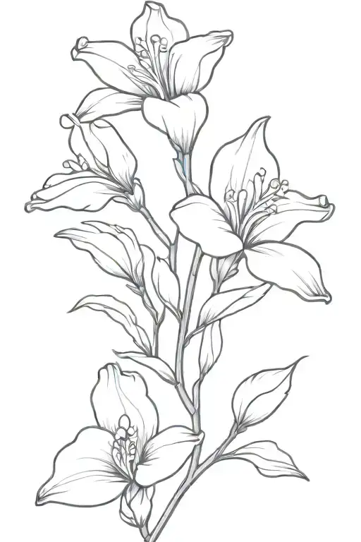 snapdragon flower tattoo design idea